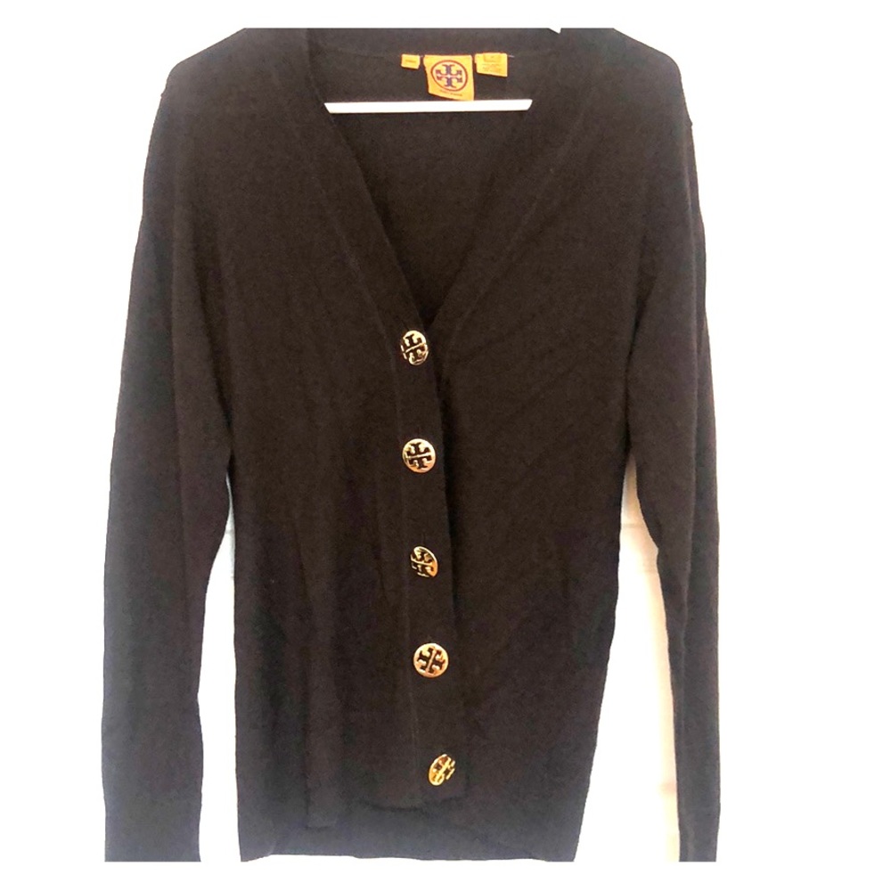 Tory Burch 100% Wool Brown Cardigan